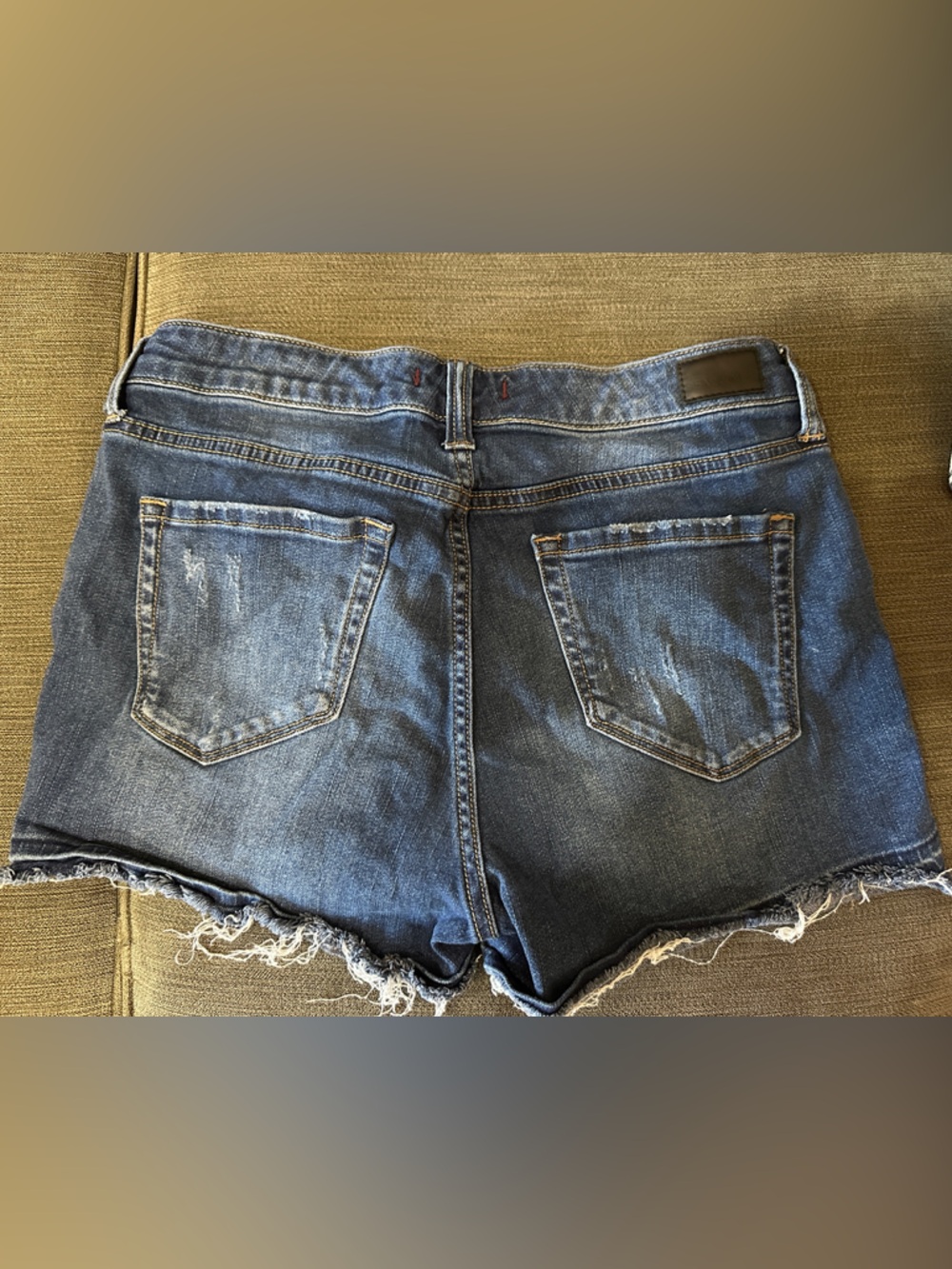 Dear John Dark Blue Distressed Denim Cutoff Shorts - Picture 5 of 7